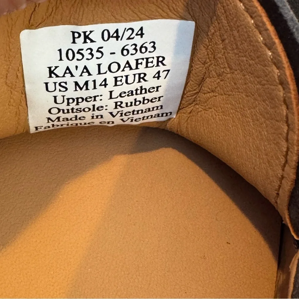 OluKai Ka'a Loafer Slip on Shoes Men's Size 14 Dark Wood NWOT